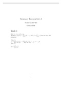 Complete summary for econometrics I