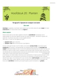 Samenvatting Biologie VWO6 hoofdstuk 20 planten