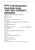 WGU C100 Humanities Final Study Guide  2023 100&percnt; CORRECT ANSWERS  