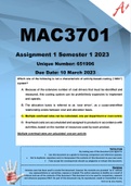 MAC3701 Assignment 1 Semester 1 2023 (651996)