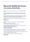 Maryville NURS 623 Exam  3 Verified 2023&sol;2024