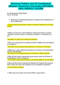 &lpar;Western Governors University&rpar; American Politics and US Constitution  2023&sol;2024 100&percnt; PERFECT SCORE&period;