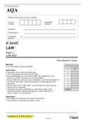 AQA A Level LAW Paper 2 June 2022 Question Paper 