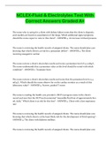NCLEX-Fluid & Electrolytes Test With Correct Answers Graded A&plus;