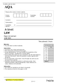 AQA A Level LAW Paper 3A June 2022 Question Paper 