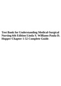 Test Bank for Understanding Medical-Surgical Nursing 6th Edition Linda S. Williams Paula D. Hopper Chapter 1-52 Complete Guide.