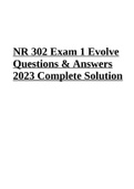NR 302 Health Assessment Final Exam 2023 | NR 302 Final Exam With 100% verified Answers 2023 & NR 302 Exam 1 Evolve Questions & Answers 2023 Complete Solution (Score 100% with this Deal)