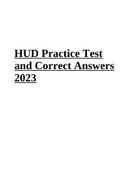 HUD Practice Test and Correct Answers 2023