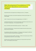 Web Development Foundations C779&comma; Top Exam Questions and answers&comma; verified&period;