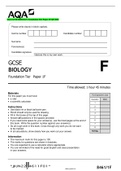 AQA GCSE BIOLOGY Foundation Tier Paper 1F QP 2022
