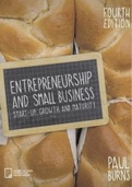 Summary - Entrepreneurship And Small Business - Paul Burns -  ISBN&colon; 9781137430359