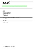 AQA AS CHEMISTRY 7404/1 Paper 1 Inorganic and Physical Chemistry Mark scheme June 2022