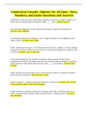 Connecticut Casualty Adjuster for All Lines - Days&comma; Numbers&comma; and Limits Questions and Answers