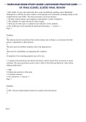 NURS 6540 EXAM STUDY GUIDE &vert; ADVANCED PRACTICE CARE OF FRAIL ELDERS&comma; ELDERS FINAL REVIEW