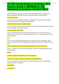 ATI RN Comprehensive Predictor 2019 Form A&comma; B and C GRADED A&plus; &lpar;All Questions & Answers Verified 100&percnt;&rpar;