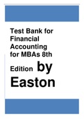 Test Bank For Financial Accounting for MBAs, 8th Edition by Easton- (All Chapters Covered)