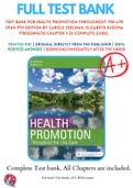 Test Bank For Health Promotion Throughout the Life Span 9th Edition By Carole Edelman, Elizabeth Kudzma 9780323416733 Chapter 1-25 Complete Guide .