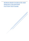 Human Body in Health and Disease 6th Edition Patton Test Bank| Chapter 1 - 25 Updated Guide 