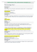 NURS 170 Pharmacology Test 1 Questions & Answers Galen College&comma; Latest & Graded A&plus;