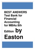 BEST ANSWERS Test Bank for Financial Accounting for MBAs 8th Edition by Easton