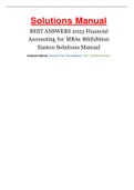 Solutions Manual BEST ANSWERS 2023 Financial Accounting for MBAs 8th Edition Easton Solutions Manual