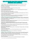 2023 ATI NEURO PRACTICE QUESTIONS BEST ANSWERS 100&percnt; CORRECT 