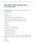 HAP OA &num;3 - 100&percnt; questions with corrections 2023