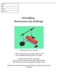  Bench press rep challenge Uitnodiging Poster
