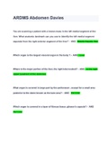 ARDMS Abdomen Davies questions & answers 2023 &lpar; A&plus; GRADED 100&percnt; VERIFIED&rpar;