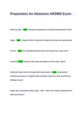 Preparation for Abdomen ARDMS Exam 2023 &lpar; A&plus; GRADED 100&percnt; VERIFIED&rpar;