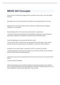 BEHS 343 Concepts exam 2023 with 100&percnt; correct answers
