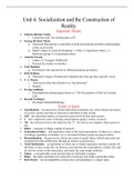 Intro to Sociology: Chapter 4 Notes