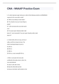 CNA - NNAAP Practice Exam 2023 with 100&percnt; correct answers