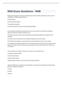 NHA Exam Questions - NAB 2023 with 100&percnt; correct answers