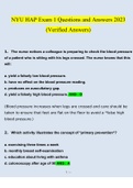 NYU HAP Exam 1 Questions and Answers 2023 &lpar;Verified Answers&rpar;