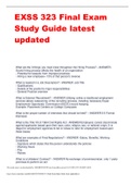 EXSS 323 Final Exam  Study Guide latest  updated