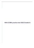 NHA CCMA practice test 2022 Graded A
