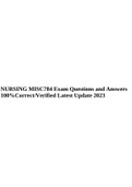 NURSING MISC784 Exam Questions and Answers 100&percnt;Correct&sol;Verified Latest Update 2023&period;