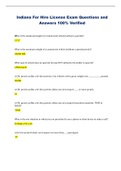 Indiana For Hire License Exam Questions and Answers 100&percnt; Verified