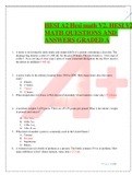 HESI A2 Hesi math V2. HESI V2 MATH QUESTIONS AND ANSWERS GRADED A