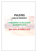 PVL3701 Assignment 01 Solutions Semester 1 2023