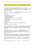 Joint Firepower Course 20-003 &lpar;Final Exam&rpar; Q&A