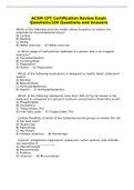 ACSM CPT Certification Review Exam Questions&sol;100 Questions and Answers