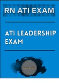 (Copy) ATI Leadership Proctored Questions and answers Solved Study Questions 