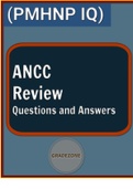 ANCC Review Questions and Answers Solved Q bank