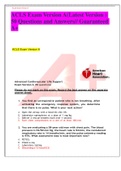 ACLS Exam Version A&lpar;Latest Version &rpar; 50 Questions and Answers&sol;&sol; Guaranteed A&plus;