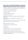 G-60, G60, F-60 FIRE GUARD, F-60 Study Material Questions with correct Answers