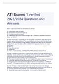 ATI Exams 1 verified  2023/2024 Questions and  Answers ,,,,,Which product can affect the permeability of gloves?