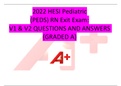 2022 HESI Pediatric (PEDS) RN Exit Exam: V1 & V2 QUESTIONS AND ANSWERS {GRADED A} 