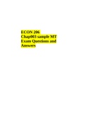 ECON 206 Chap003 sample MT Exam Questions and Answers